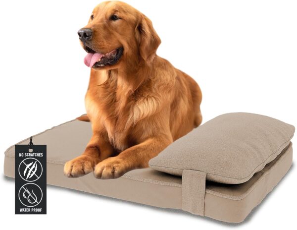 1 Orthopedic Dog Pet Bed, L Size Camel