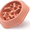 Dog Bowl Dog Slow Feeder Bowls Bloat Stop Food Bowl Interactive Puzzle Healthy Eating Bowl (Pink)