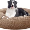 YOJOGEE Donut Calming Dog Bed for Medium Large Small Dogs Cats, Fluffy Anti Anxiety Dog Beds Washable Puppy Bed Plush Non-Slip Cuddler Warming Faux Fur Pet Bed
