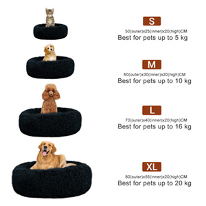 Comfy Calming Dog Bed Medium Washable,Anti Anxiety Donut Ped Bed,Luxury Amazingly Cat Bed 