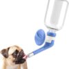 Andiker No-Drip Pet Water Dispenser,Dog Kennel Cage Water Bottle Drinker Kettle for Pets can be Raised and Lowered Drinking Water Feeding Water (Blue)