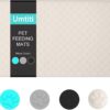 Umtiti Bowl Mat for Dogs and Cats (48 x 30 cm, Cream), Waterproof Non-Slip Silicone Dog Bowl Feeding Bowl Mat, Waterproof Mat with Rim, Dishwasher Safe, M-1 Piece, Cream