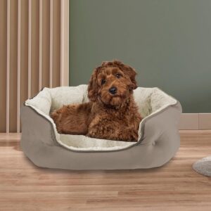 Canine Creations Cozy Pet Bed by Arlee Home & Pet Orthopedic Eco-Friendly Oval Durable Chew Resistant Washable Pet Bed for Medium and Large Large Dogs, Cobblestone