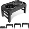 Elevated Dog Bowls 4 Adjustable Heights Raised Dog Bowl Stand with Slow Feeder Food Bowls & Non Spill Water Bowl Set, Adjusts to Heights 3.2", 8.7", 10.2", 11.8" for Small Medium Large Pets Dogs Cats