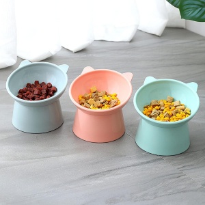   cat bowls with stand tiltedAC