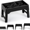 Elevated Dog Bowls 4 Adjustable Heights Raised Dog Bowl Stand with 2L Slow Feeder for Large Medium Small Dogs and Cats Pet (Black)