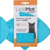 LickiMat Casper, Fish-Shaped Cat Slow Feeders for Feline Boredom and Anxiety Reduction; Perfect for Food, Treats and Anxiety Reduction, Turquoise