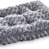 Amazon Basics Cat and Dog Bed, Machine Washable Pet Bed, Small (74 x 53 x 8cm), Gray Swirl