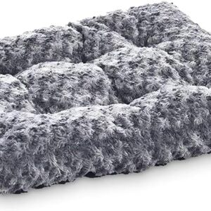 Amazon Basics Cat and Dog Bed, Machine Washable Pet Bed, Small (74 x 53 x 8cm), Gray Swirl