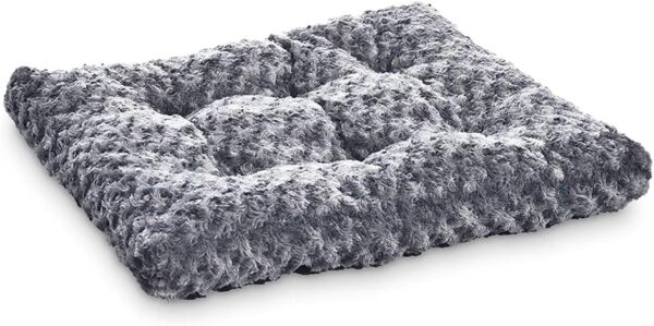 Amazon Basics Cat and Dog Bed, Machine Washable Pet Bed, Small (74 x 53 x 8cm), Gray Swirl