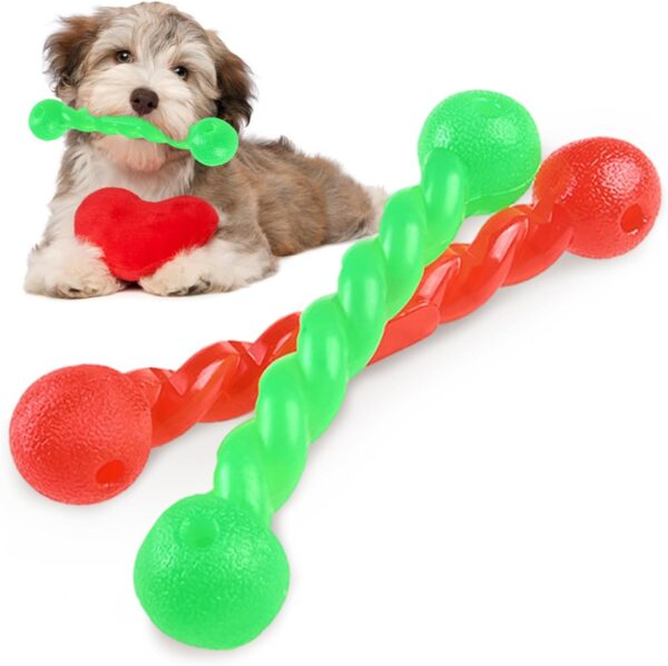 2 Pcs Dog Toys Indestructible,Rubber Dog Toys Hard Dog Toys Dog Durable Chew Toy Dental Care Chew Sticks For Teething Puppies Washable Flexible Floating Swimming Pool Dog Toy(Suitable for Small Dogs)