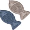 2 Pcs Fish-Shaped Cat Slow Feeders Lick Mat Classic Soother Cat Slow Feeders Lick Mat Cat Feeders Slow Feeder or Cat and Dog Food Treats Yogurt or Peanut Butter