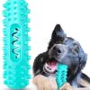 AL AILAIKE Dog Chew Toy, Stick Bone for Dog Teeth Cleaning, 100% Natural Rubber Indestructible Squeaky Dog toys, for Small/Medium.. Dogs Toothbrush Dental Care (BLUE)