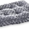Amazon Basics Cat and Dog Bed, Machine Washable Pet Bed, Large (102 x 69 x 9cm), Gray Swirl