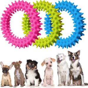 Aphordity Puppy Teething Toys 360° bumps 3 Pcs Puppy Toys Preventing Dental Disease Massage Gums for Molar Teeth Small/Medium Dog Chew Toys