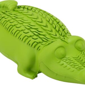 Arm & Hammer Super Treadz Gator Chew Toy for Dogs | Best Dental Dog Chew Toy | Reduces Plaque & Tartar Buildup Without Brushing green