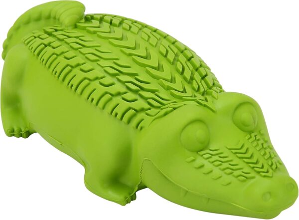 Arm & Hammer Super Treadz Gator Chew Toy for Dogs | Best Dental Dog Chew Toy | Reduces Plaque & Tartar Buildup Without Brushing green