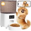 Automatic Cat Feeder with Camera, 1080P HD Video 2.4G WiFi Pet Feeder, APP Control, Real-Time Voice, Low Food and Blockage Sensor, Motion & Sound Alerts via Remote APP, 5L