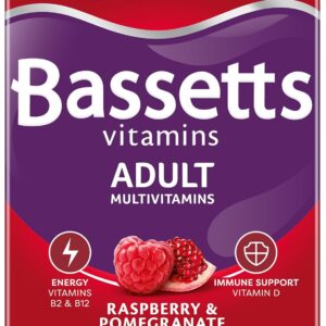 Bassetts Vitamins Adult Raspberry & Pomegranate Flavour Multivitamins 30 Gummy Pastilles