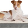 Best Pet Supplies Cute Dog Bed Mat Flat Mattress with Waterproof Exterior, Thick Orthopedic Egg Foam Fill, and Soft Sherpa Fleece Cover for Small, Medium, and Large Breeds - Gray, 41X29X4