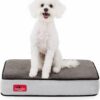 Brindle Waterproof Memory Foam Pet Bed - Removable and Washable Cover - 4 Inch Orthopedic Dog and Cat Bed - Fits Most Crates