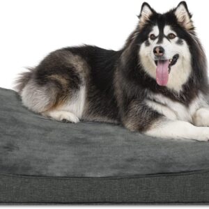 Casa Paw XXL Orthopedic Dog Bed for Giant Dogs, Washable Memory Foam Dog Bed with Comfortable Bolster, Pet Bed with Waterproof Liner and Bottom