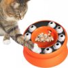 Cat Interactive Puzzle Feeder,Pet Slow Feeder Bowl,Treat Maze Toy,Treat Dispensing Training Funny Feeding for Cats/Small Dog Neck Protection