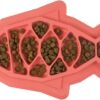 Catstages Fishie Fun Feed Mat Slow Feeder Cat Bowl, Pink