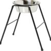 Classic Pet Products Single Feeder High Stand with 2500 ml Stainless Steel Dish, 370 mm Tall