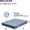 Comfy4U 10 CM Gel-Infused Memory Foam Pet Bed, Orthopedic Waterproof Dog Bed for Large and Small Dogs, Machine Washable Cuddler with Removable Cover for Dogs and Cats, Plush Dog Bed Mattress, Blue