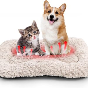 Copatocacy Self-Warming Bed for Cat and Small Dog,Self Heated Cat Pad Self Heating Pet Mat Self Warming cat Bed Outdoor and Indoor Ultra Warm Cozy 24 x 18inch Reversible Machine Washable