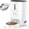 DUDUPET Automatic Cat Feeder, 4L Cat Food Dispenser Cat Feeder Automatic with Timer Function and 10-Second Voice Recording and Stainless Steel Bowl, Up to 6 Meals per Day