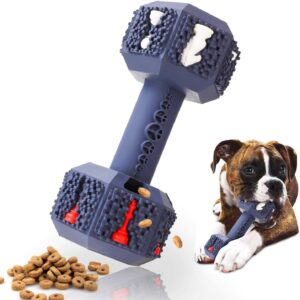 Dog Chew Toy – Interactive Chewing Dumbbell Dog Toy for Pets, Medium to Large Sized Dogs – Reduces Stress, Boredom Improves Teeth & Gum Health Durable Rubber Pet Toy Aggressive Chewer