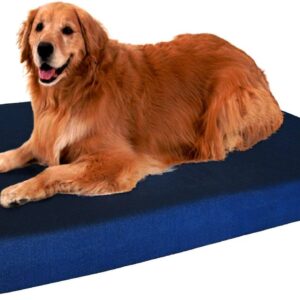 Dogbed4less Extra Large Orthopedic Memory Foam Dog Bed, Waterproof Liner, Extra Pet Bed Cover, 40X35X4 Inch