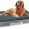 EASTLION Dog Bed,Orthopedic Washable Dog Bed with Removable Cover,Dog Mattress Dog Mat Suitable for Dog Crates,Grey,L(39.4X29.5X3.9 inch)