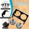 Elevated Dog Bowlswith Double Stainless Steel Dog Food Bowls, 5 Adjustable Heights Raised Dog Bowl Stand, Adjusts to Heights 3.2", 8.7", 9.8", 11", 12.2" for Small Medium Large Dogs and Pets (Black)