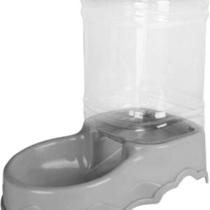 Fenteer Automatic Pet Feeder, 3.5L cat and dog Feeder Dispenser Drinker Waterer for cats and dogs Animals, Gray Food Feeder