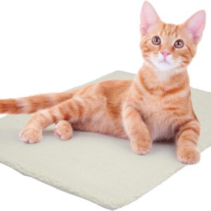 Fur & Bone heated cat bed, Self Heating Cat Mat | Cat Heat Pad, Pet Mat, Heat Pad, Cat Mat with Removable Cover, Self-Warming Thermal Pad | Heated Blanket, Cat Blankets for Indoor Cats, Pet Blanket