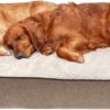 Furhaven XXL Orthopedic Dog Bed Sherpa & Chenille Sofa-Style w/Removable Washable Cover - Cream, Jumbo Plus (XX-Large)