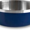 Fuzzl Double Insultated Thermal Dog Bowl in Navy - 16cm - for Indoors and Outdoors with Rubber Base - Versatile Dog Bowls and Dog Water Bowl for Hydration and Feeding