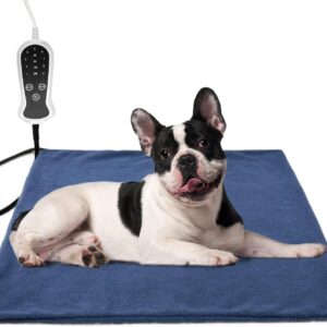 GOLOPET Pet Heating Pad,Medium 18x18inches for Cat Heating Pad,Waterproof Thermostat Electric Heated Mat,Dog Heat Pad with Removable Cover for Puppies Kittens Dog