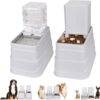 GOYJOY Pet Feeder and Water Dispenser Set, 3 Height Adjustable Raised Automatic Dog Feeder and Dog Water Dispenser for Dogs Cats Pets,with 2 Stainless Steel Bowls, Non-Slip Bottom, Large Capacity(4L)