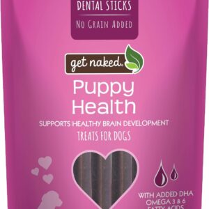 Get Naked Grain Free 1 Pouch 6.2 oz Puppy Health Dental Chew Sticks, Small