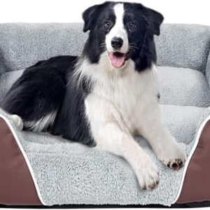 GoFirst Large Dog Bed Washable Comfortable Rectangle Dog Beds for Medium Dogs, Super Soft and Warming Pet sofa for Small Medium Dogs, 80x60cm