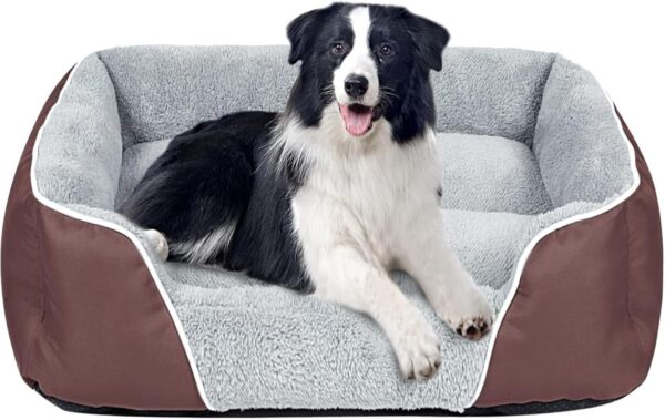 GoFirst Large Dog Bed Washable Comfortable Rectangle Dog Beds for Medium Dogs, Super Soft and Warming Pet sofa for Small Medium Dogs, 80x60cm