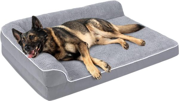 Gomyway Large Dog Bed, Dog Beds Large for Dogs Up To 25kg, Orthopedic Eggs Foam Dog Bed with Removable Washable Cover Waterproof Lining and Nonskid Bottom