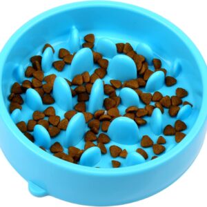 H&S Slow Feeder Dog Bowl - Slow Eating Dog Bowl - Interactive Feeder - Slow Down Feed Dog Cat Feeding Bowl - Pet Bloat Stop Dog Bowl