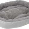 HUYBACK Orthopedic Medium Bed for Medium Dogs Waterproof Pet Bed Soft Sofa Extra Head and Neck Support Sleeper Non-Slip Bottom 22in Grey
