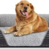Heymamba Extra Large Dog Bed Grey 89x64x23cm, XL Dog Bed and Washable Pet Bed Filled with Thick Cotton to Prevent Bone Diseases, Dog Sofa Bed XXL with Waterproof Fluff for German Shepherds, Doberman
