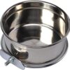 Hypeety Stainless Steel Food Water Bowl For Pet Bird Crates Cages Coop Dog Cat Parrot Bird Rabbit Pet (Medium:12cm*5.5cm,4.72 * 2.16inch)